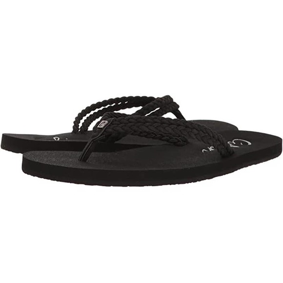 Cobian Shoes - Cobian Leucadia Black Flip Flops Sz 6